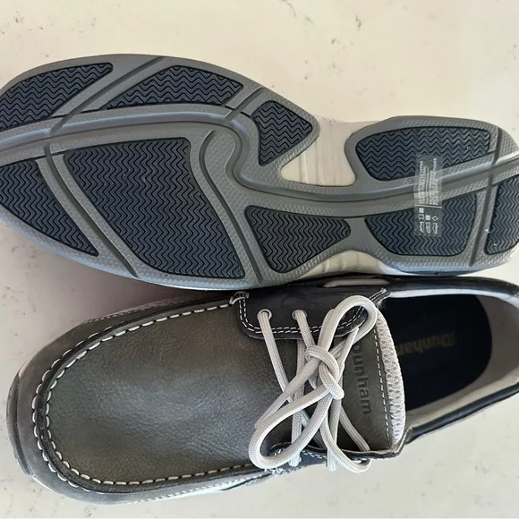 Dunham Charcoal Leather Men's Shoes size 10 - Picture 3 of 8